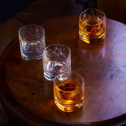 Verre à whisky Dandy motif John - Terres Américaines - La Rochère