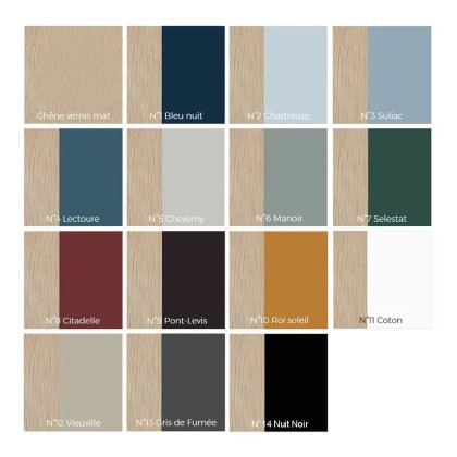 Miroir en chêne et frêne Galet - Drugeot Manufacture