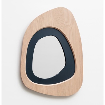 Miroir en chêne et frêne Galet - Drugeot Manufacture