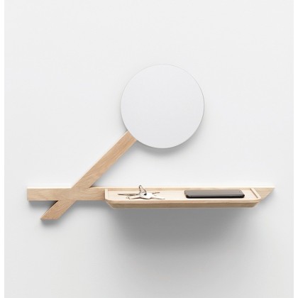 Vide-poche avec miroir en bois massif Dernier coup d'œil - Drugeot Manufacture