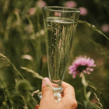 Flûte à champagne, motif Abeille - La Rochère