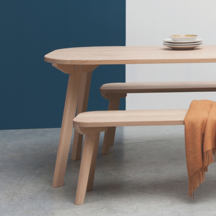 Banc en chêne Aronde - Drugeot Manufacture