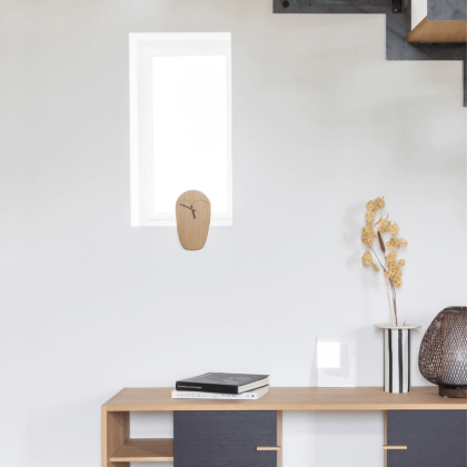 Horloge en chêne Hibou - Drugeot Manufacture