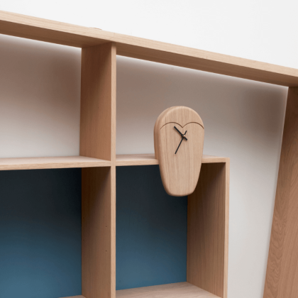 Horloge en chêne Hibou - Drugeot Manufacture