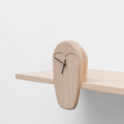 Horloge en chêne Hibou - Drugeot Manufacture