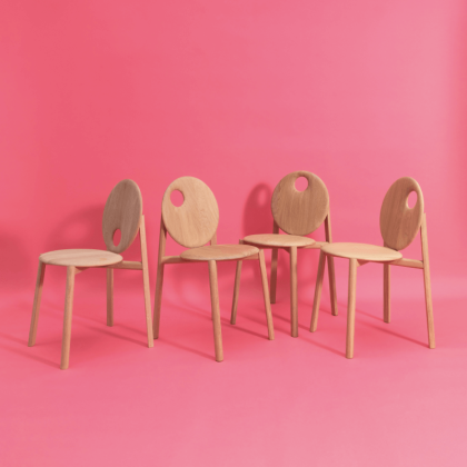 Chaise en chêne Hélio - Drugeot Manufacture