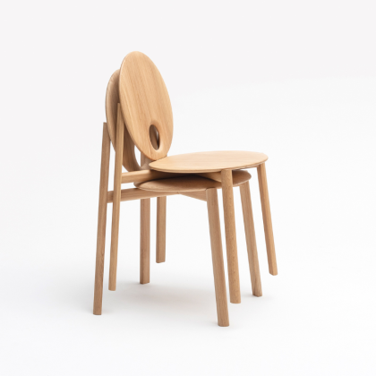 Chaise en chêne Hélio - Drugeot Manufacture