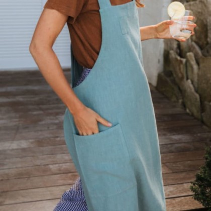 Tablier Japonais - taille enfant - en lin Français - Pol & Rosa