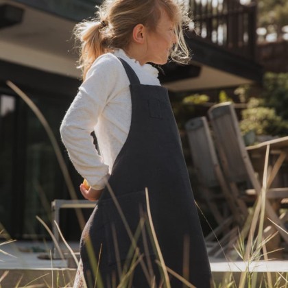 Tablier Japonais enfant en lin Français - Pol & Rosa