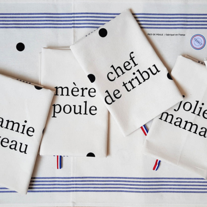 Torchon élégant "La famille s'éclate" - Pied De Poule