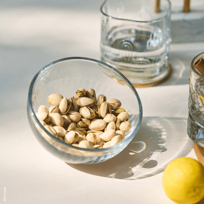 Coupe en verre Ouessant - canots bretons - La Rochère
