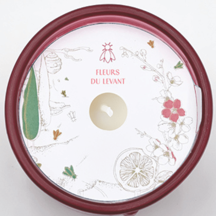 Bougie en verre Abeille - Fleur du levant - La Rochère