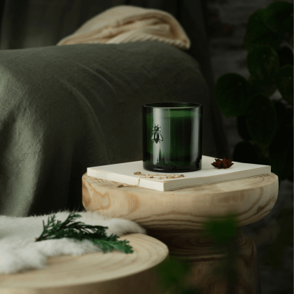 Bougie en verre Abeille - Envolée en Méditérrannée - La Rochère