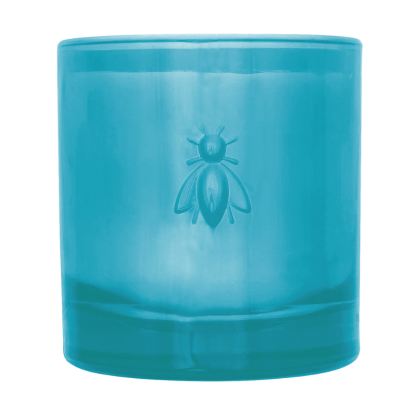 Bougie en verre Abeille - Fleur d'azur - La Rochère