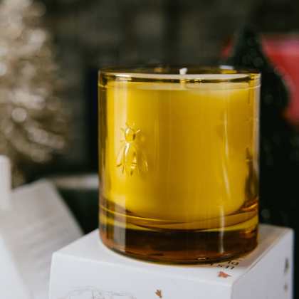 Bougie en verre Abeille - Fleur d'Orient - La Rochère