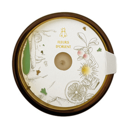 Bougie en verre Abeille - Fleur d'Orient - La Rochère