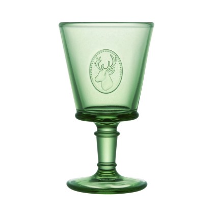 Verre à pied Cerf Symbolic vert menthe – La Rochère