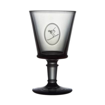 Verre à pied skieur Symbolic gris anthracite – La Rochère