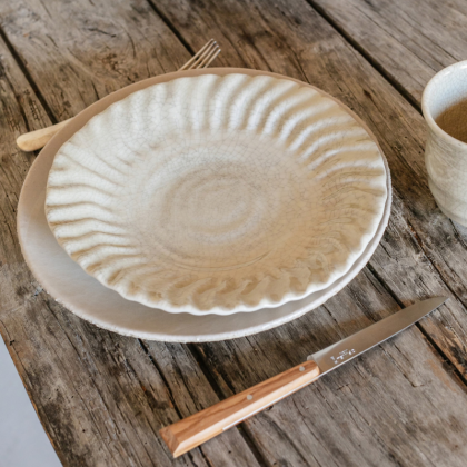 Assiette creuse en céramique ronde Dashi - Tablée d'ailleurs - Jars Céramistes