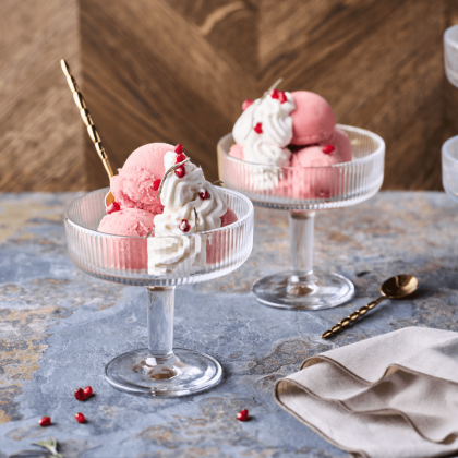 Coupe à dessert en verre strié Alice - La Rochère