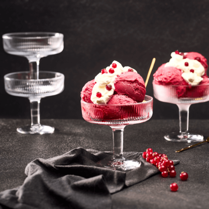 Coupe à dessert en verre strié Alice - La Rochère