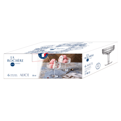 Coupe à dessert en verre strié Alice - La Rochère