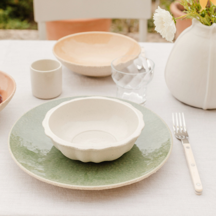 Coupelle en céramique ronde Réfectoire - Convivialité Vintage - Jars Céramistes