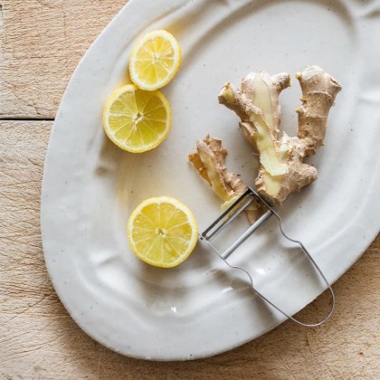 Plat en céramique ovale brillant Réfectoire - Convivialité Vintage - Jars Céramistes