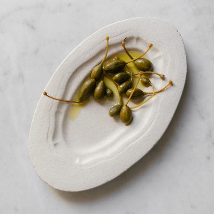 Plat en céramique ovale mat Réfectoire - Convivialité Vintage - Jars Céramistes