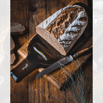 Plateau de présentation en verre - magnum aplati - Plates & Culotées