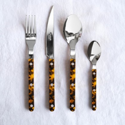 Ménagère pour 6 personnes (24 couverts) collection Bistrot Ecaille de tortue - Sabre Paris