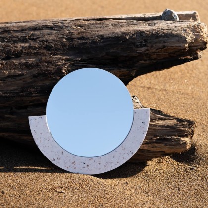 Miroir en coquillages valorisés Loar demi - lune - Malakio