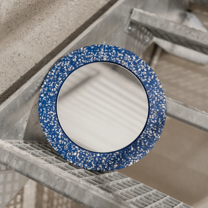 Miroir en coquillages valorisés Loar rond - Malakio