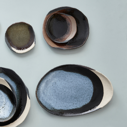 Plat en céramique L ovale Wabi - Inspiration Japonnaise - Jars Céramistes