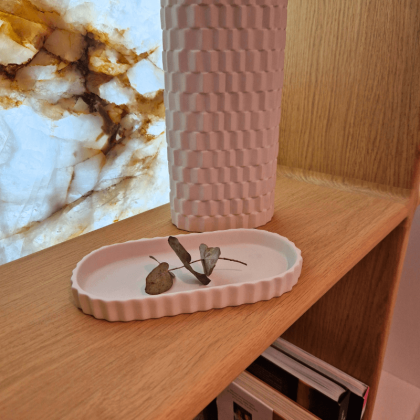 Plateau en céramique Sillage - Plissé et froissé - Jars Céramistes